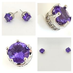 NWOT Purple Stud Earrings